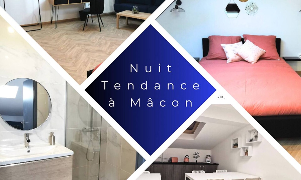 Macon Apartment | Nuit Tendance à Mâcon 3 - 2 Adultes et 2 Enfants
