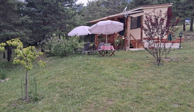 A small cabin in the meadow