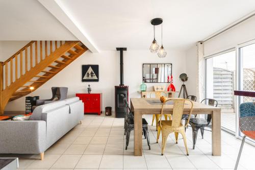 Maison entre plage et marais