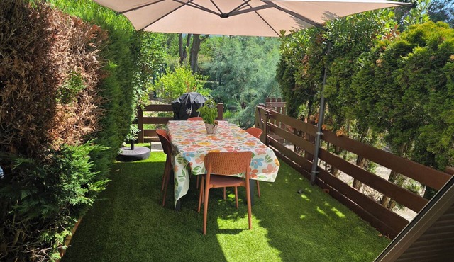 Studio double cabin 4~5 p-Beach on foot-Private parking in secure residence