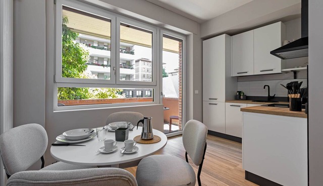 The Basic Studio Apartment with Balcony in Bergamo