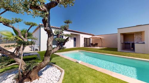 Villa avec piscine privée et jardin sans vis à vis Calme absolu - Proche Cité de Carcassonne et canal du midi