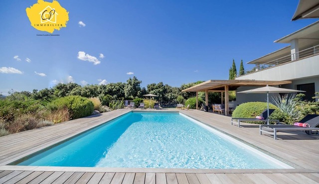 Villa d’exception 4 chambres, piscine, vue mer